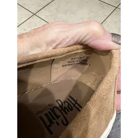 Hey Girl By Corkys Brown Faux Suede Why Knot Loafer Slip One Sz 8 - Picture 8 of 8